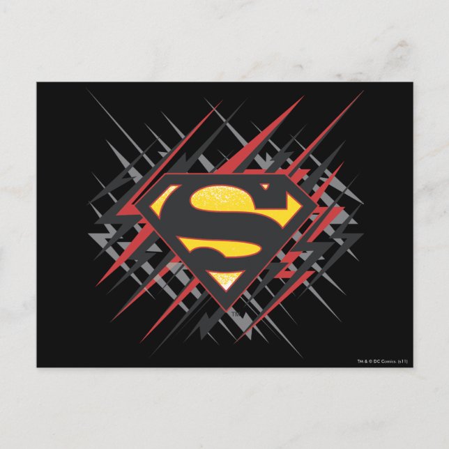 Postal Superman Stylized | Logo de Black and Red Strikes (Anverso)