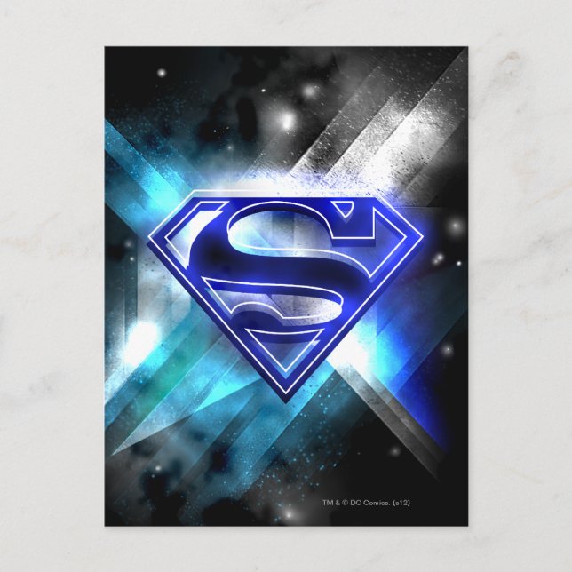 Postal Superman Stylized | Logo de Blue White Crystal (Anverso)
