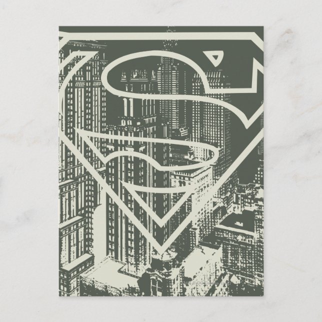 Postal Superman Stylized | Logo de Green Metropolis (Anverso)