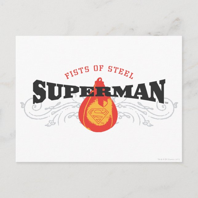 Postal Superman Stylized | Logo de puños de acero (Anverso)