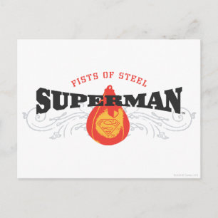 Postal Superman Stylized Logo de puños de acero