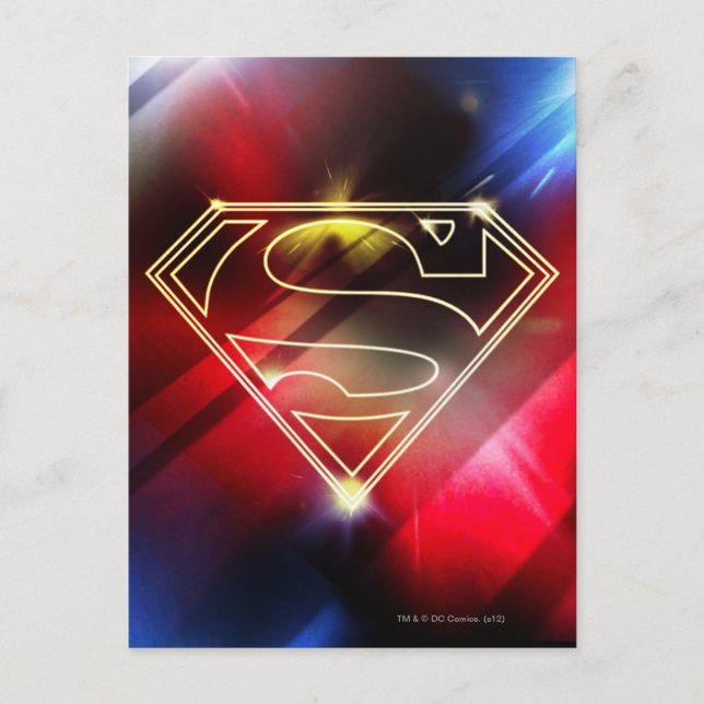 Postal Superman Stylized | Logotipo de esquema amarillo b (Anverso)