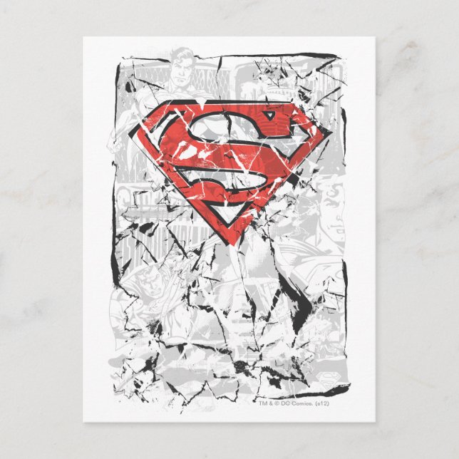 Postal Superman Stylized | Logotipo de historieta arruina (Anverso)