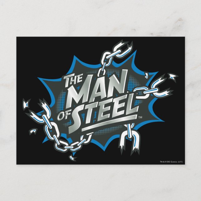 Postal Superman Stylized | Man of Steel Splash Logo (Anverso)