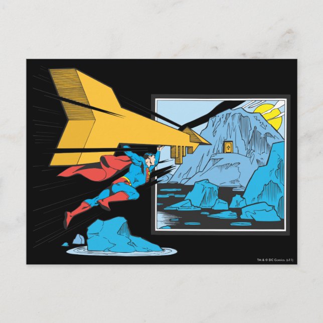 Postal Superman Tunneling In Rock (Anverso)