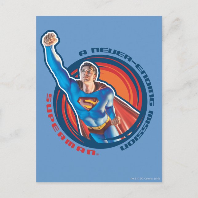 Postal Superman una misión interminable (Anverso)