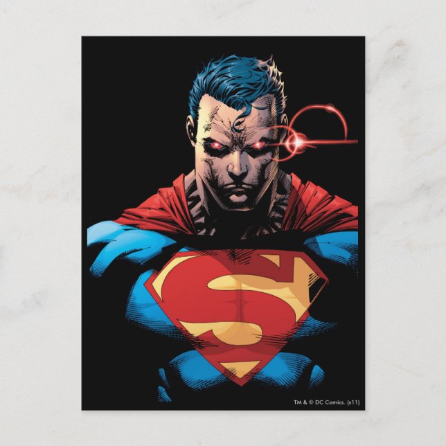 Postal Superman - Visión láser (Anverso)