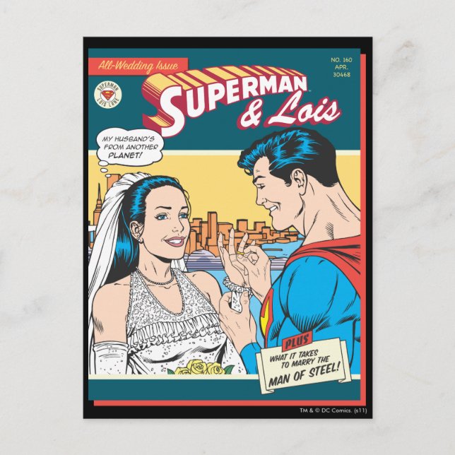 Postal Superman y Lois Comic (Anverso)