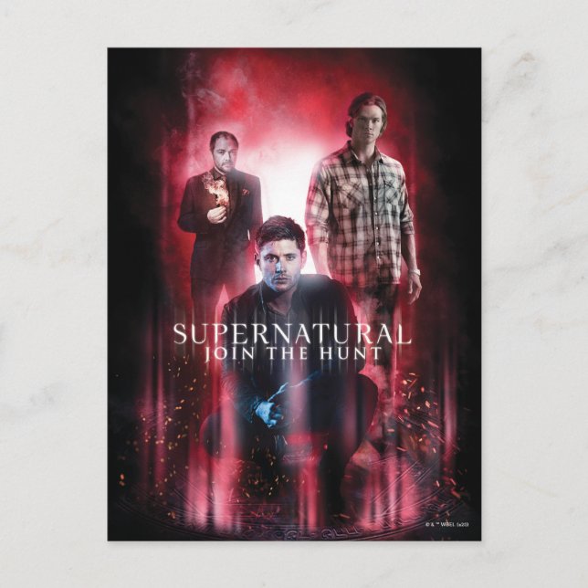 Postal Supernatural Crowley, Dean y Sam (Anverso)