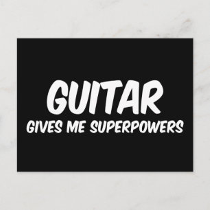 Postal Superpoderes de Guitarra Música de Superhéroe Dive