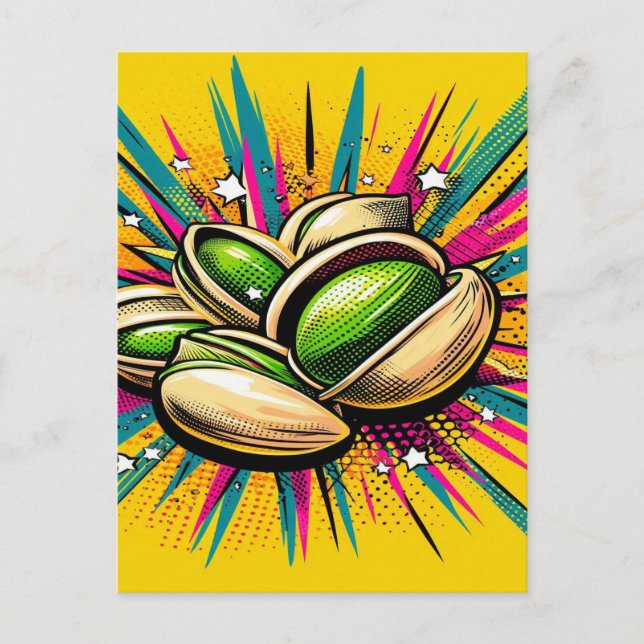 Postal Superpoderes de Pistachio (Anverso)