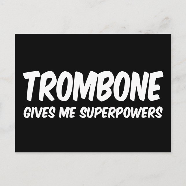 Postal Superpoderes de Trombón Música de Superhéroe Diver (Anverso)