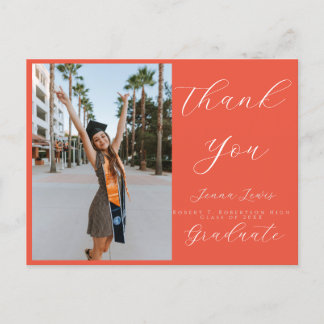 Postal Superposición de guión de foto de moda agradecimie