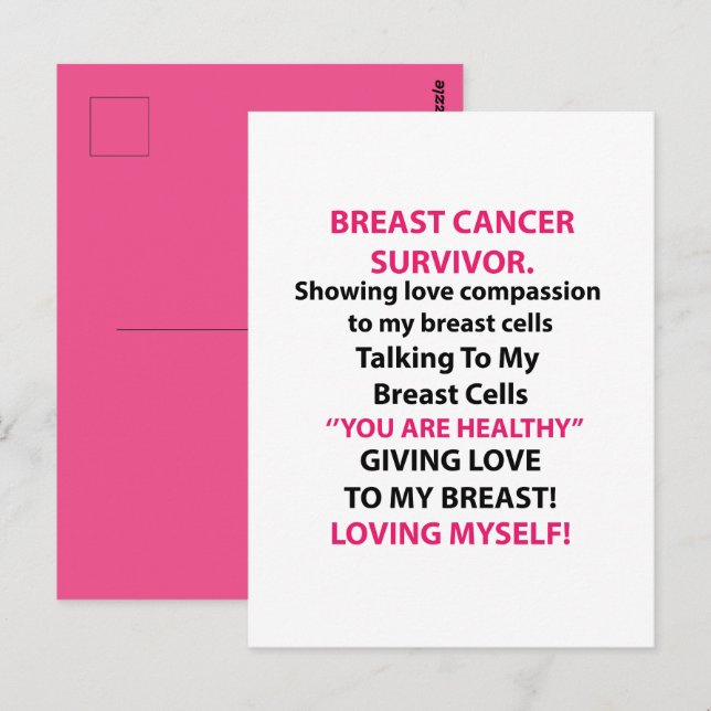 Postal Superviviente de cáncer de mama (Anverso / Reverso)