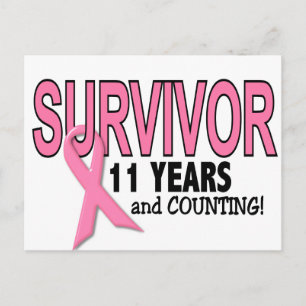 Postal SUPERVIVIENTE DE CÁNCER DE SENO 11 Años y contando