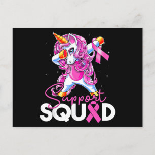 Postal Support Squad Breast Cancer Awareness Pink Unicorn