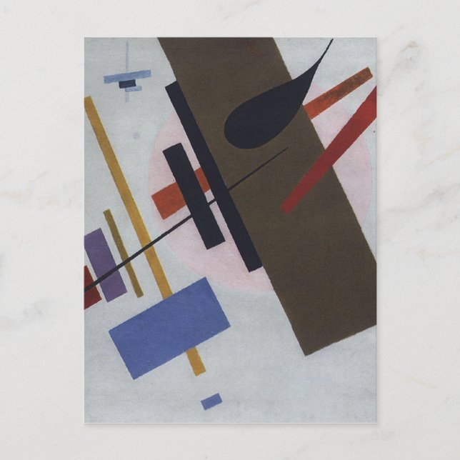 Postal Suprematismo por Kazimir Malevich (Anverso)