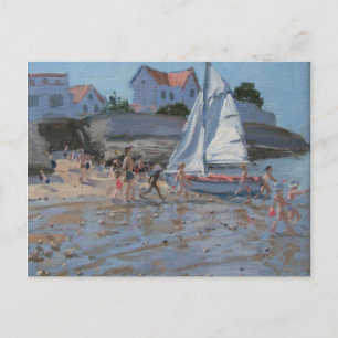 Postal Sur blanco Mer Francia de Palais del velero