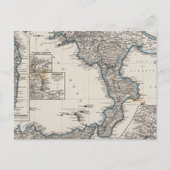 Postal Sur de Italia (Anverso)