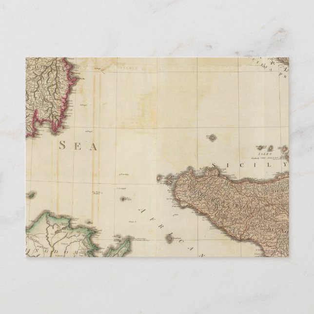 Postal Sur de Italia (Anverso)