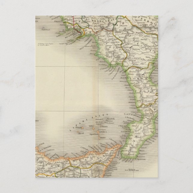 Postal Sur de Italia (Anverso)