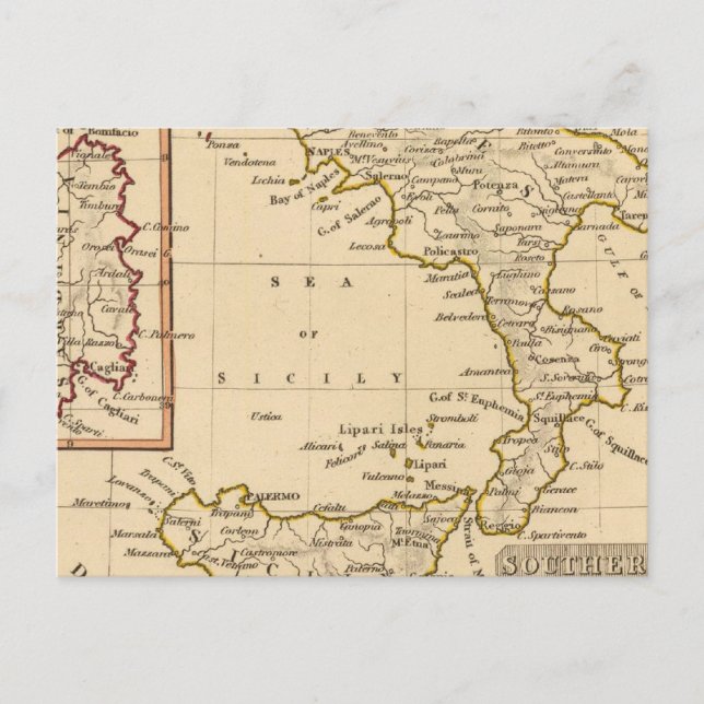 Postal Sur de Italia (Anverso)