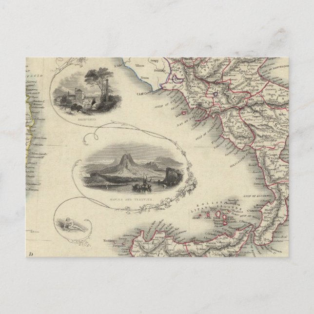 Postal Sur de Italia 3 (Anverso)