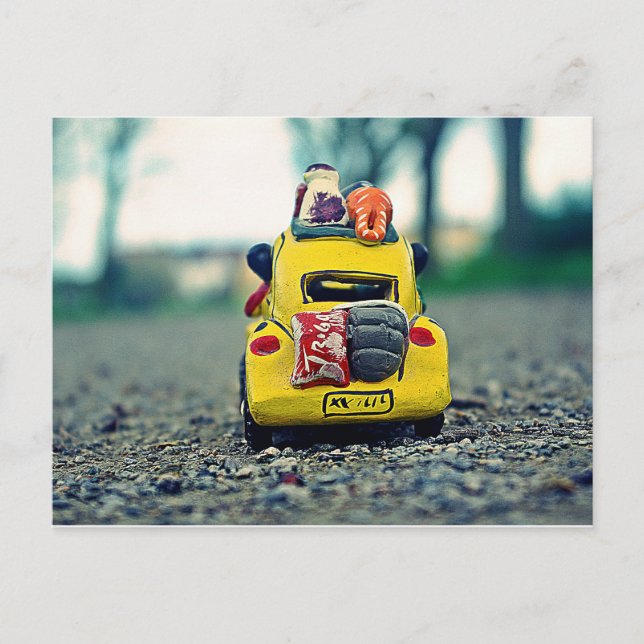 Postal Sur la route des vacances. (Anverso)