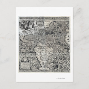 Postal Sur y parte de Norteamérica - Panorámico