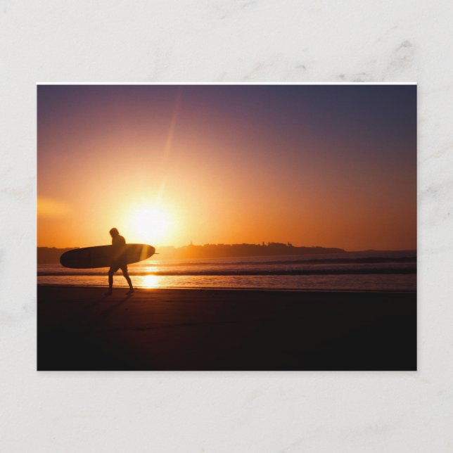 Postal Surf al atardecer (Anverso)