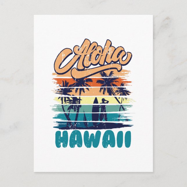 Postal Surf - Aloha Hawái (Anverso)