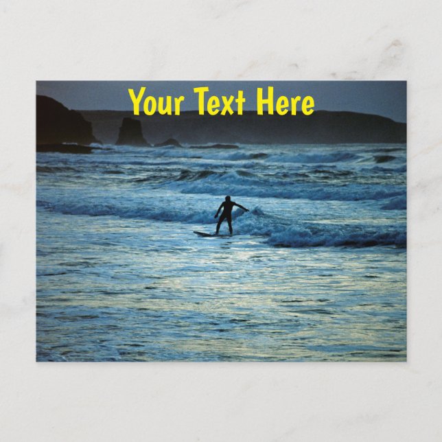 Postal Surf de Cornwall personalizable (Anverso)