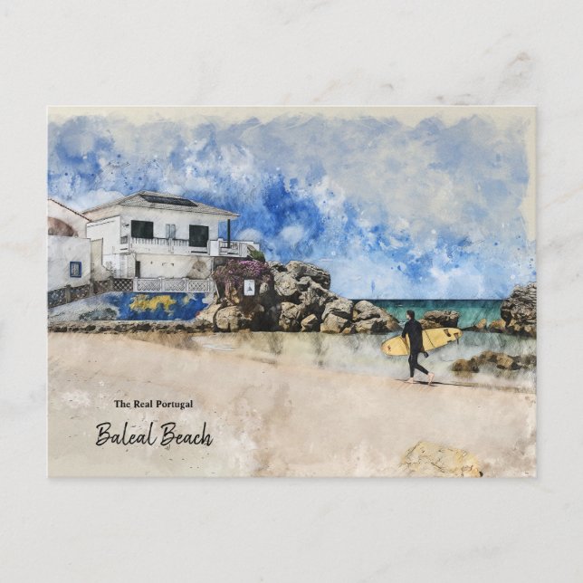 Postal Surf en Baleal - Portugal (Anverso)