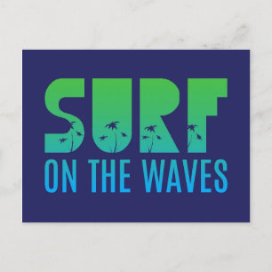 Postal Surf En El Poster De Las Ondas