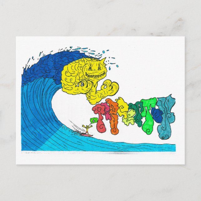 Postal surf percenteno (Anverso)