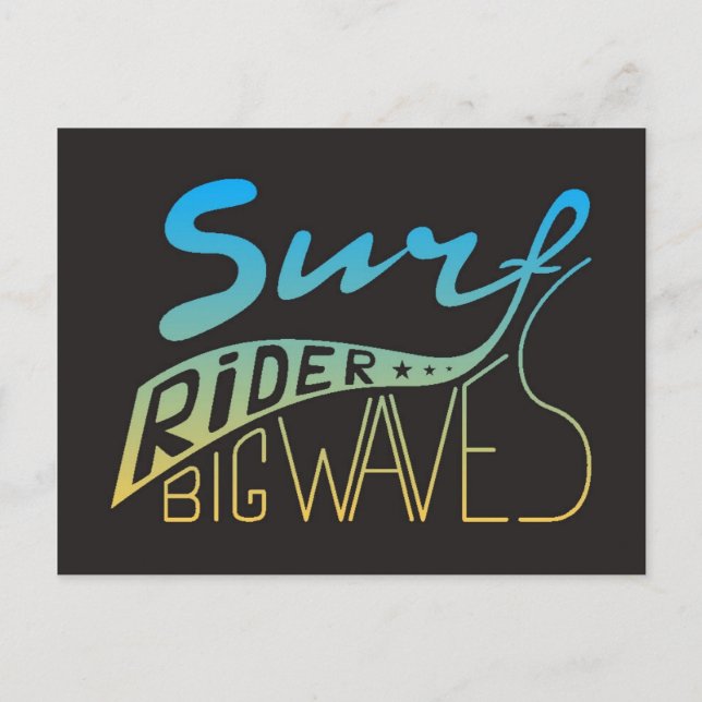 Postal Surf Rider Big Waves (Anverso)