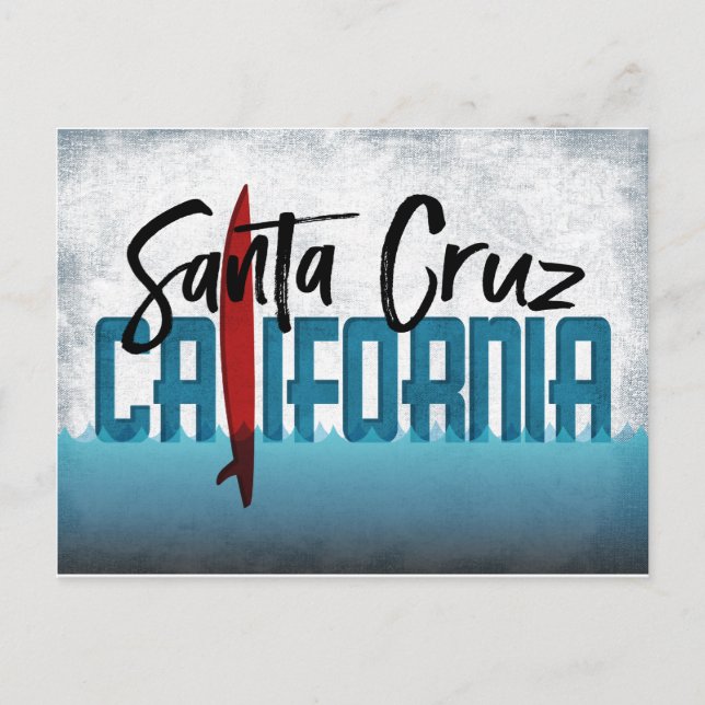 Postal Surfboard de Santa Cruz Postcard California (Anverso)