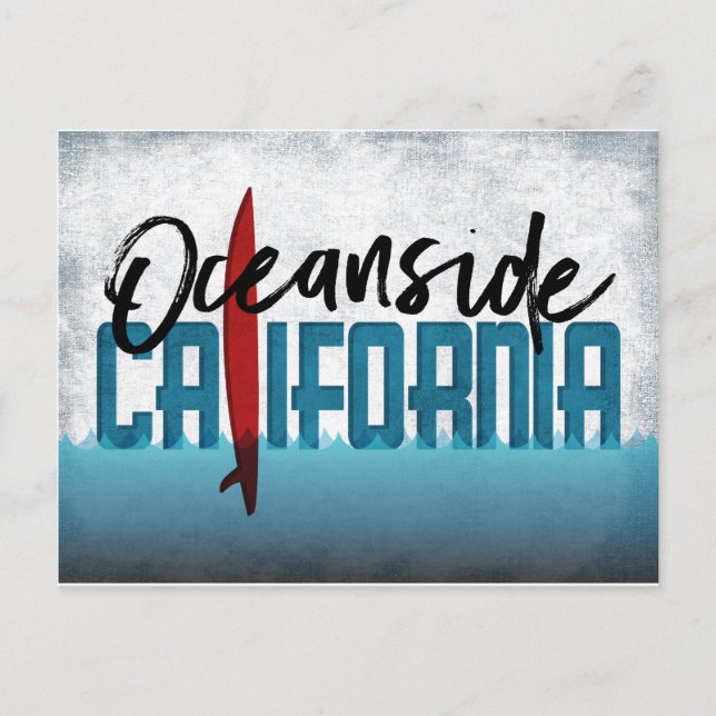 Postal Surfboard Oceanside Postcard de California (Anverso)