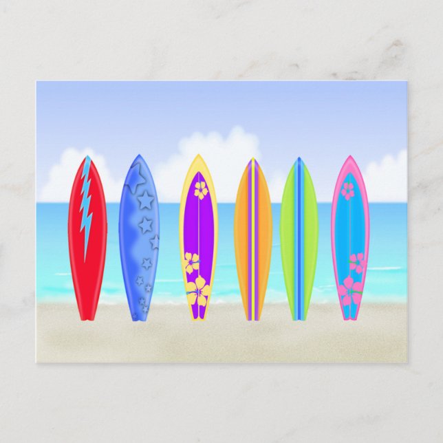 Postal Surfboards Beach Postcard (Anverso)