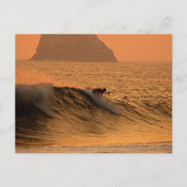 Postal Surfer at sunset in Mexico