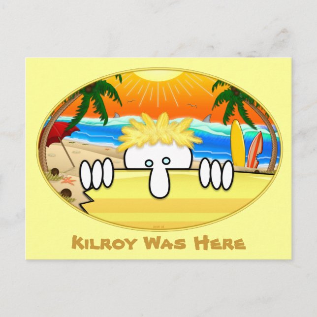 Postal Surfer Kilroy Postcard 2 (Anverso)
