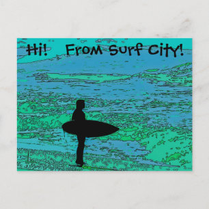 Postal Surfer Postcard