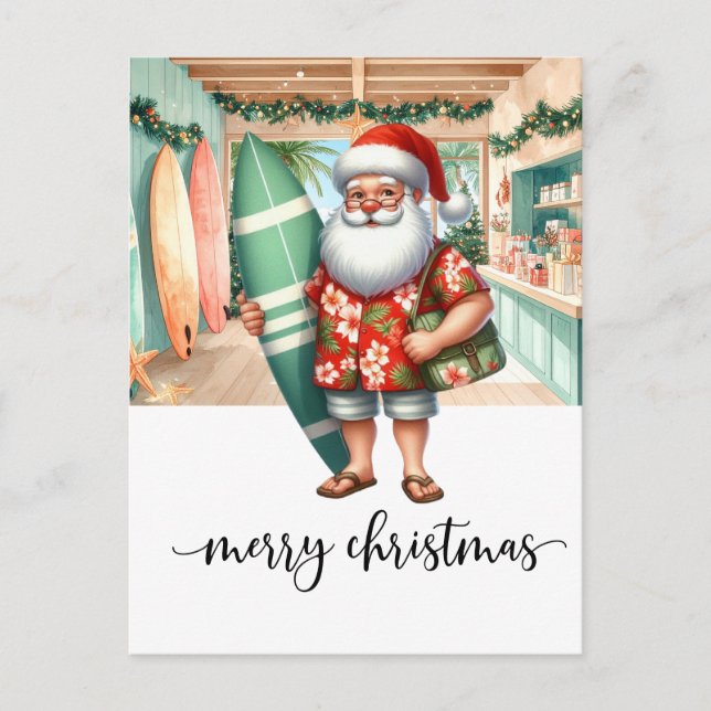 Postal Surfer Santa is going to Surf  Christmas holiday  (Anverso)