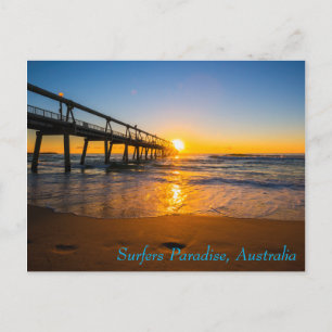 Postal Surfers Paradise Jetty en Sunrise Postcard