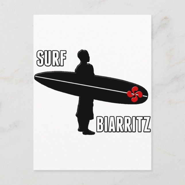 Postal Surfeur Biarritz Basque (Anverso)