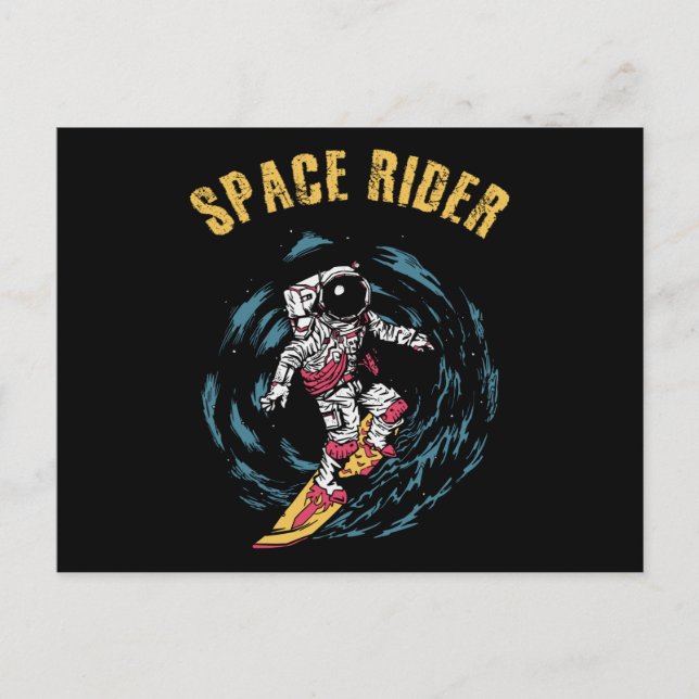 Postal Surfing Astronaut Space Rider Surfer (Anverso)