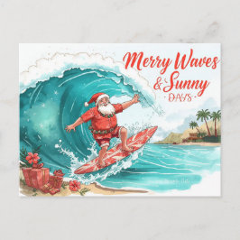 Postal Surfing Christmas with SANTA CLAUS 