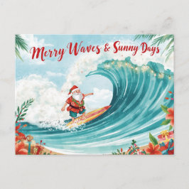 Postal Surfing Christmas with SANTA CLAUS 