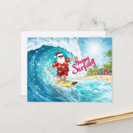 Postal Surfing Christmas with SANTA CLAUS 