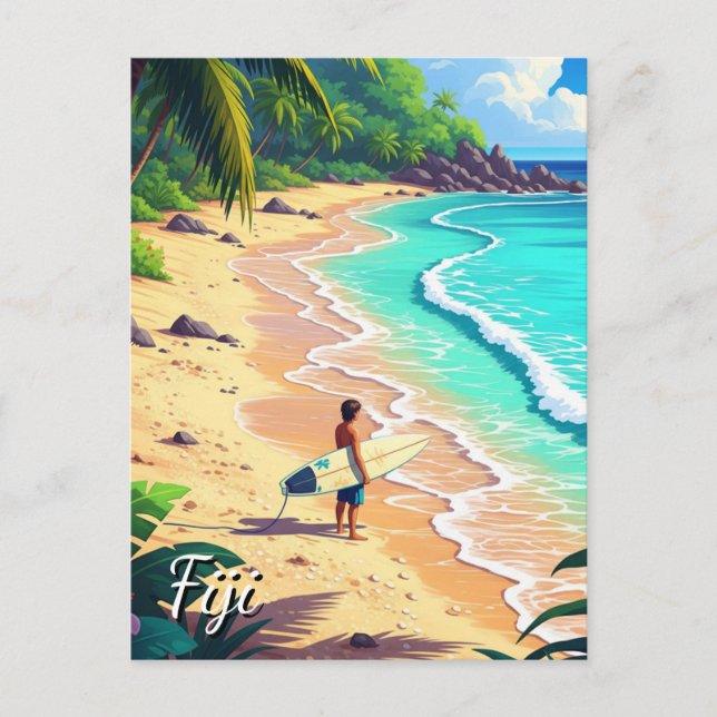 Postal Surfing en Fiji (Anverso)